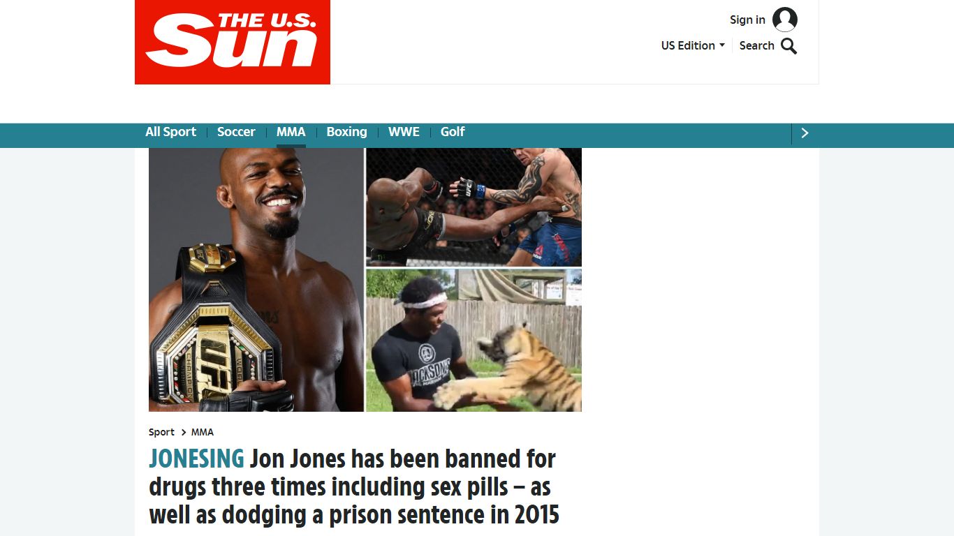 Jon Jones has been banned for drugs three times including sex pills ...