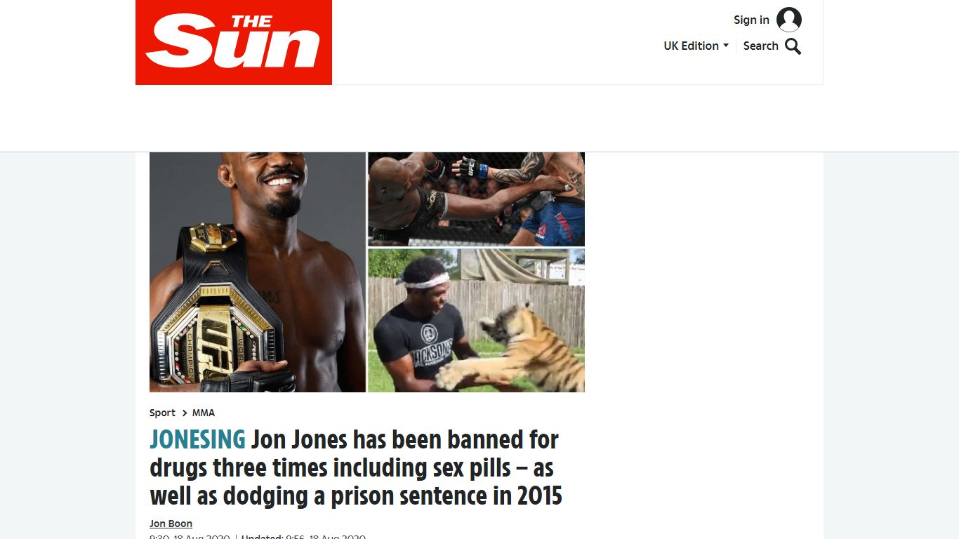 Jon Jones has been banned for drugs three times including sex pills ...