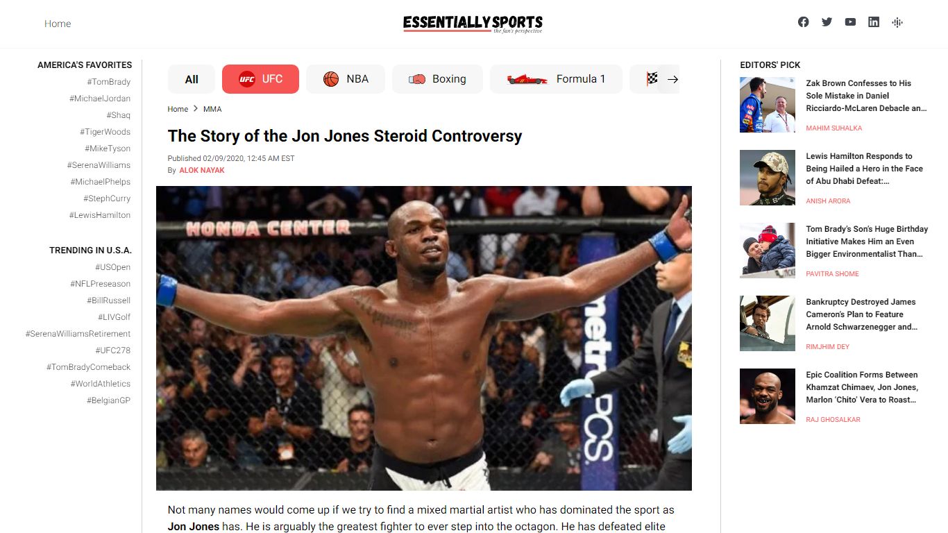 The Story of the Jon Jones Steroid Controversy