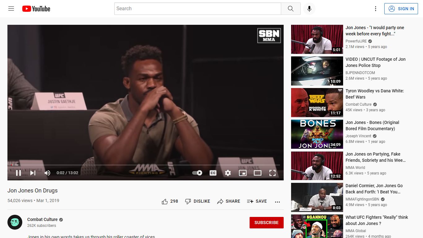 Jon Jones On Drugs - YouTube