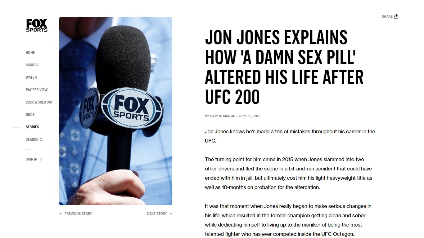 Jon Jones explains how 'a damn sex pill' altered his life after UFC 200